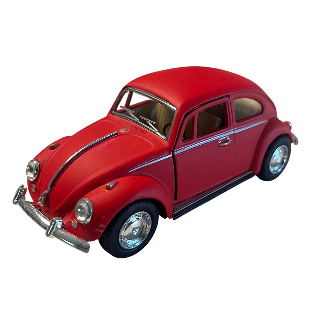 Kinsmart 1967 Volkswagen Classical Beetle Diecast 1/32 Scale Model Red VW Bug